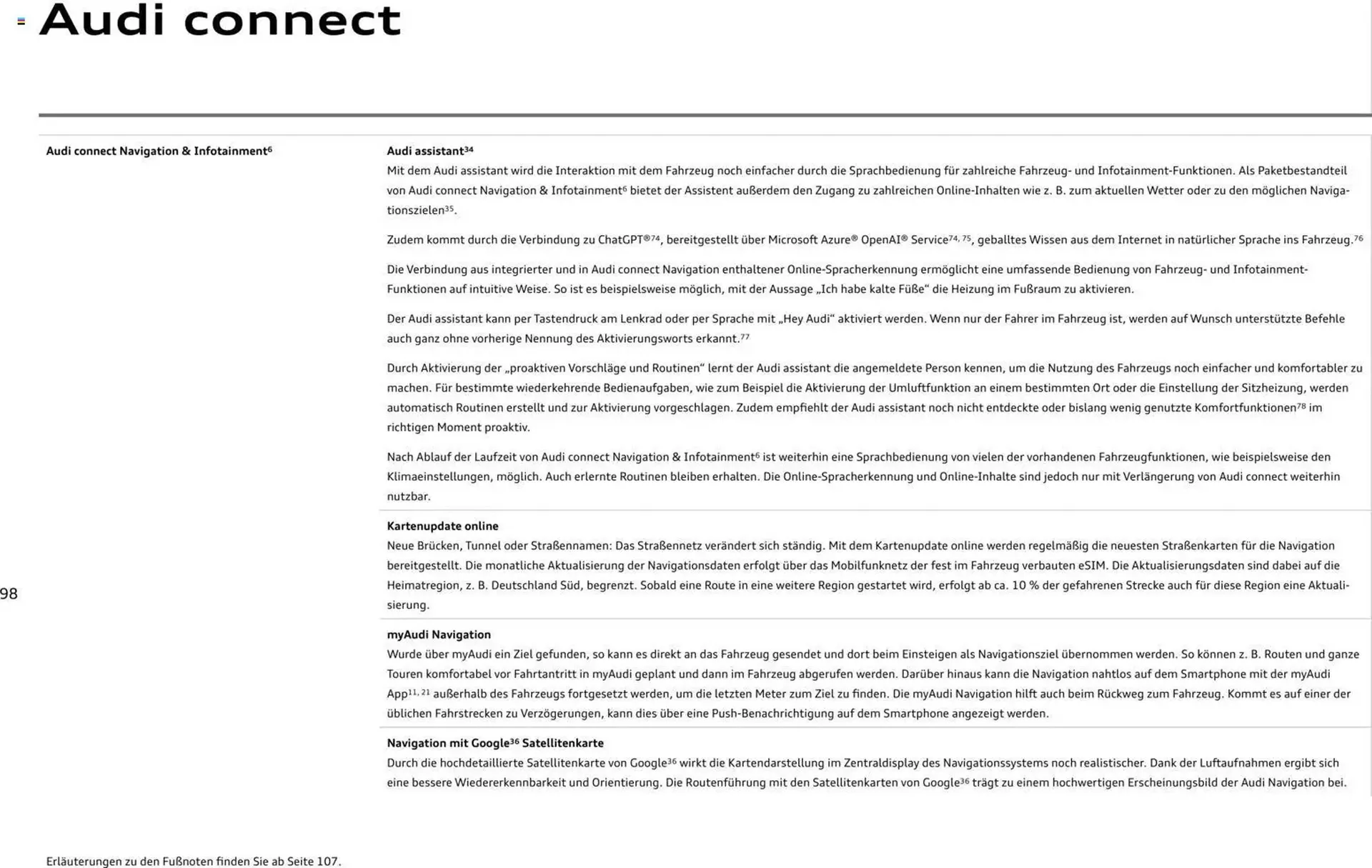 Audi Prospekt von 1. April bis 1. April 2027 - Prospekt seite 98