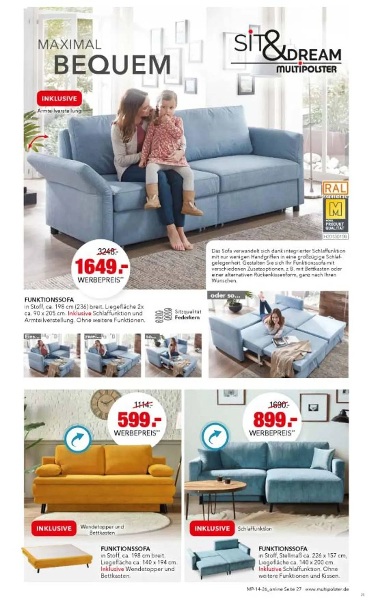 Multipolster Prospekt von 14. April bis 24. April 2026 - Prospekt seite 27