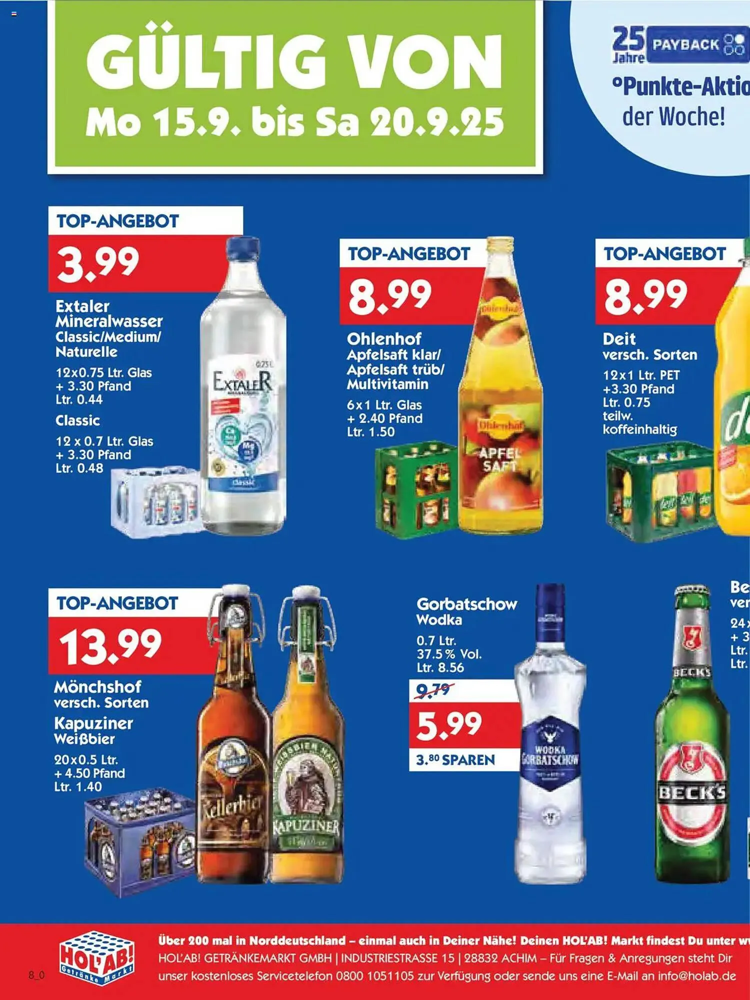 Hol'ab Getränkemarkt Prospekt von 15. September bis 20. September 2025 - Prospekt seite 2