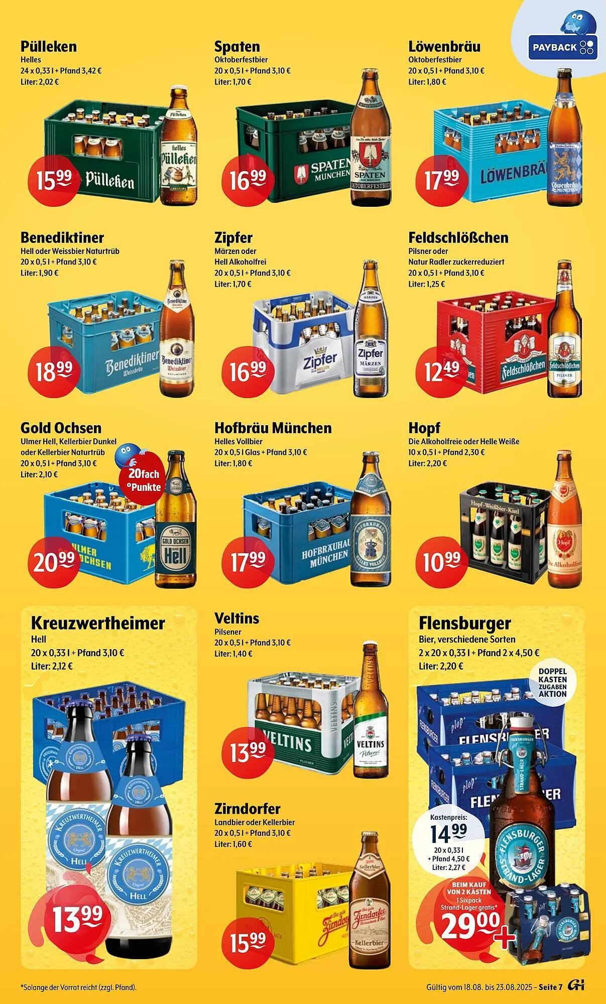 Getränke Hoffmann Prospekt von 18. August bis 23. August 2025 - Prospekt seite 7