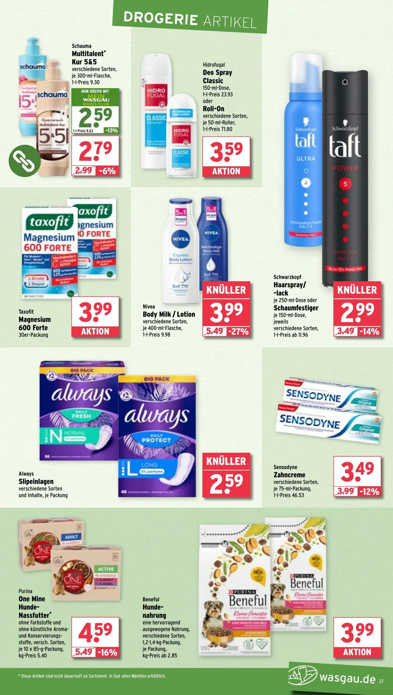 WASGAU Aktueller Prospekt von 7. September bis 21. September 2025 - Prospekt seite 27