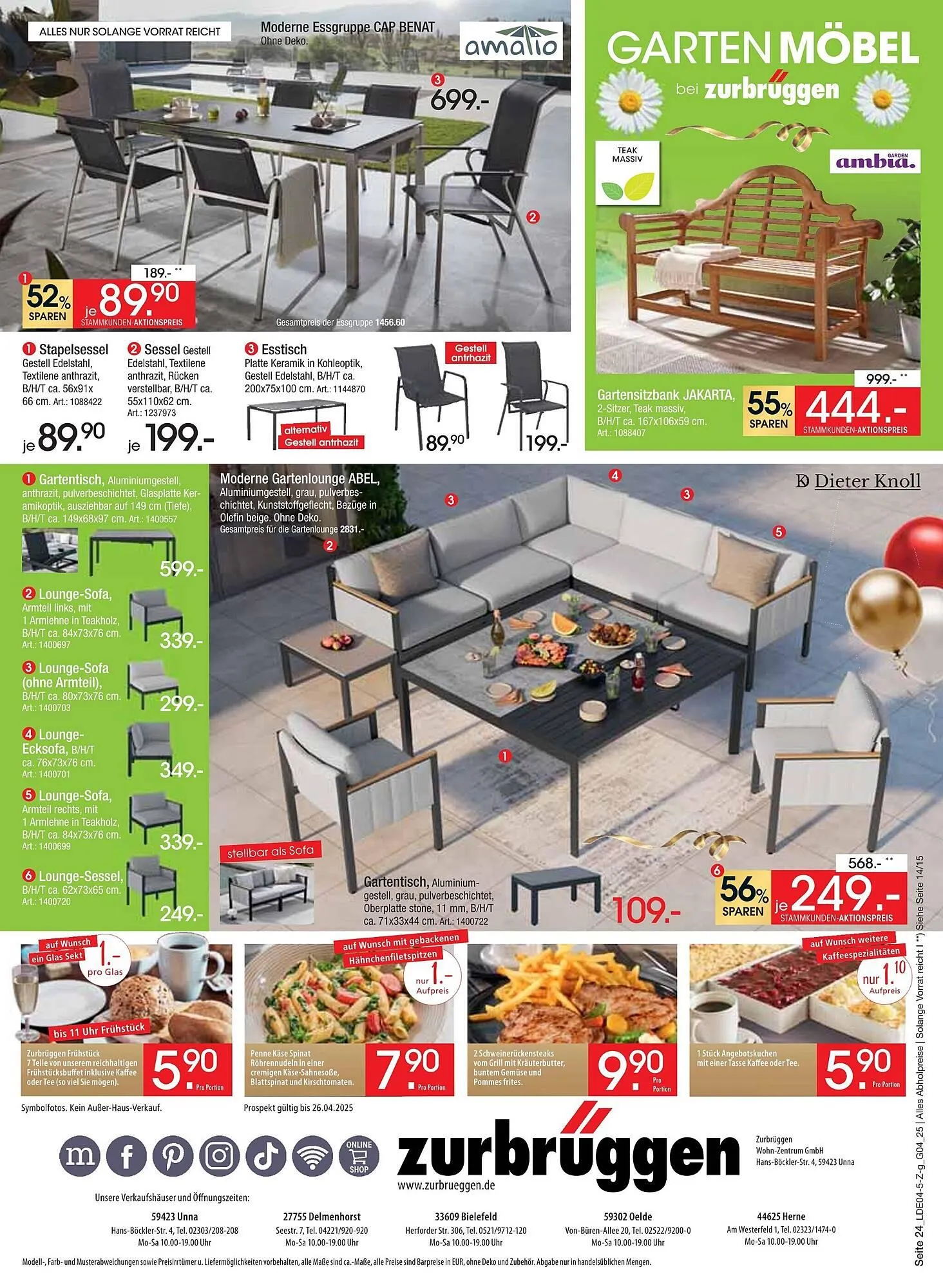 Zurbrüggen Prospekt von 12. April bis 26. April 2025 - Prospekt seite 44