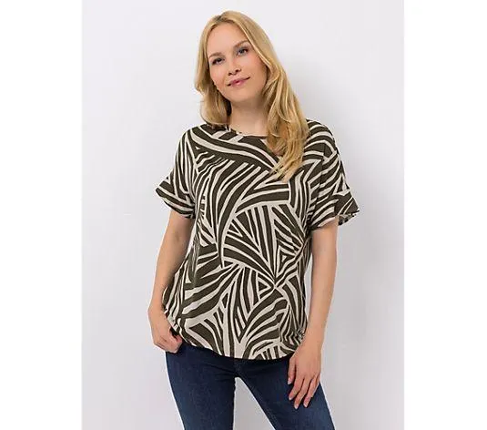 KIM & CO. Shirt, 1/2-Arm Brazil Knit Jersey Volant am Ärmelsaum figurumspielend