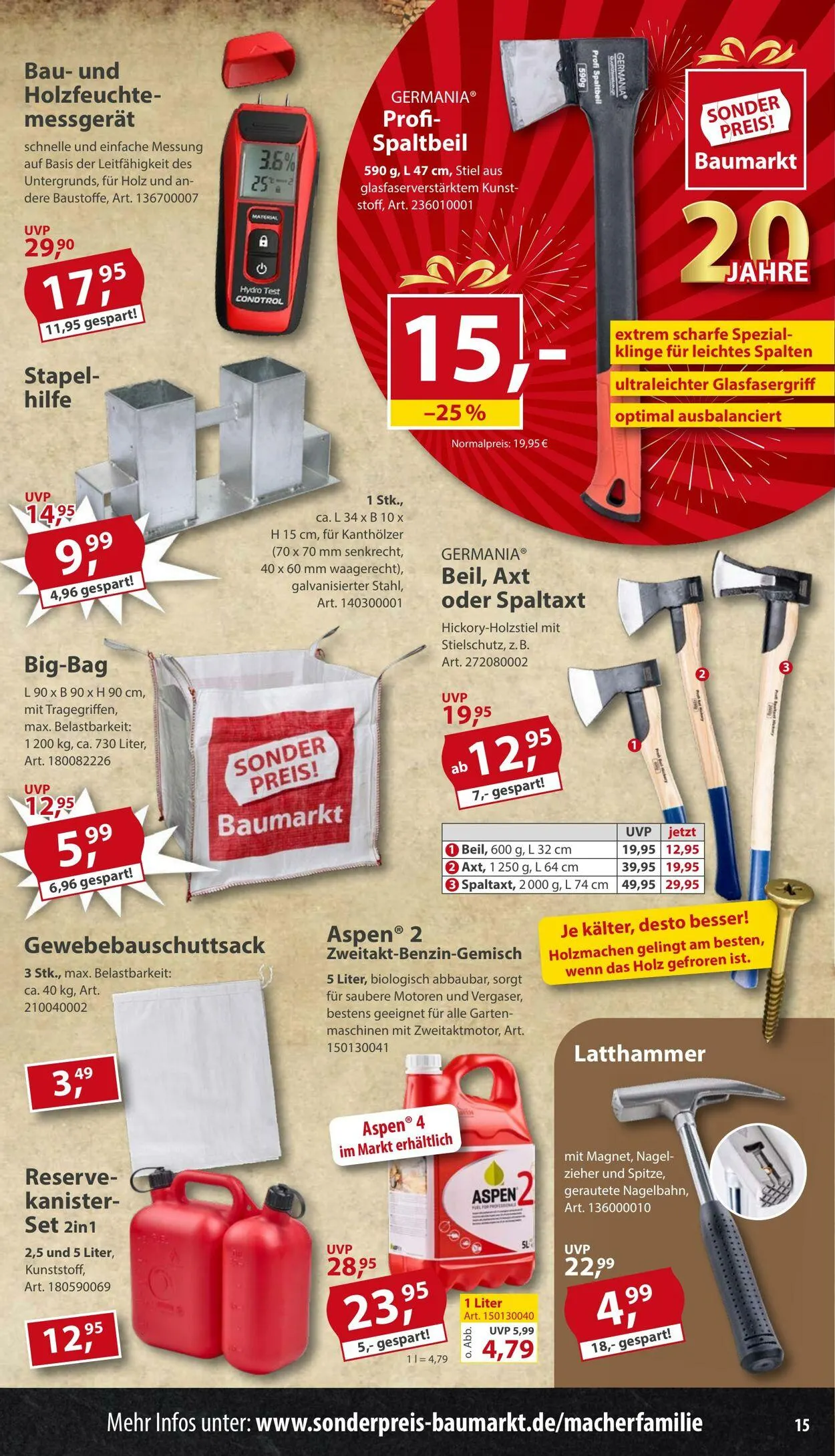 Sonderpreis Baumarkt Aktueller Prospekt von 29. November bis 13. Dezember 2025 - Prospekt seite 15
