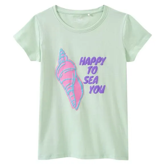 Mädchen T-Shirt mit Puff-Print