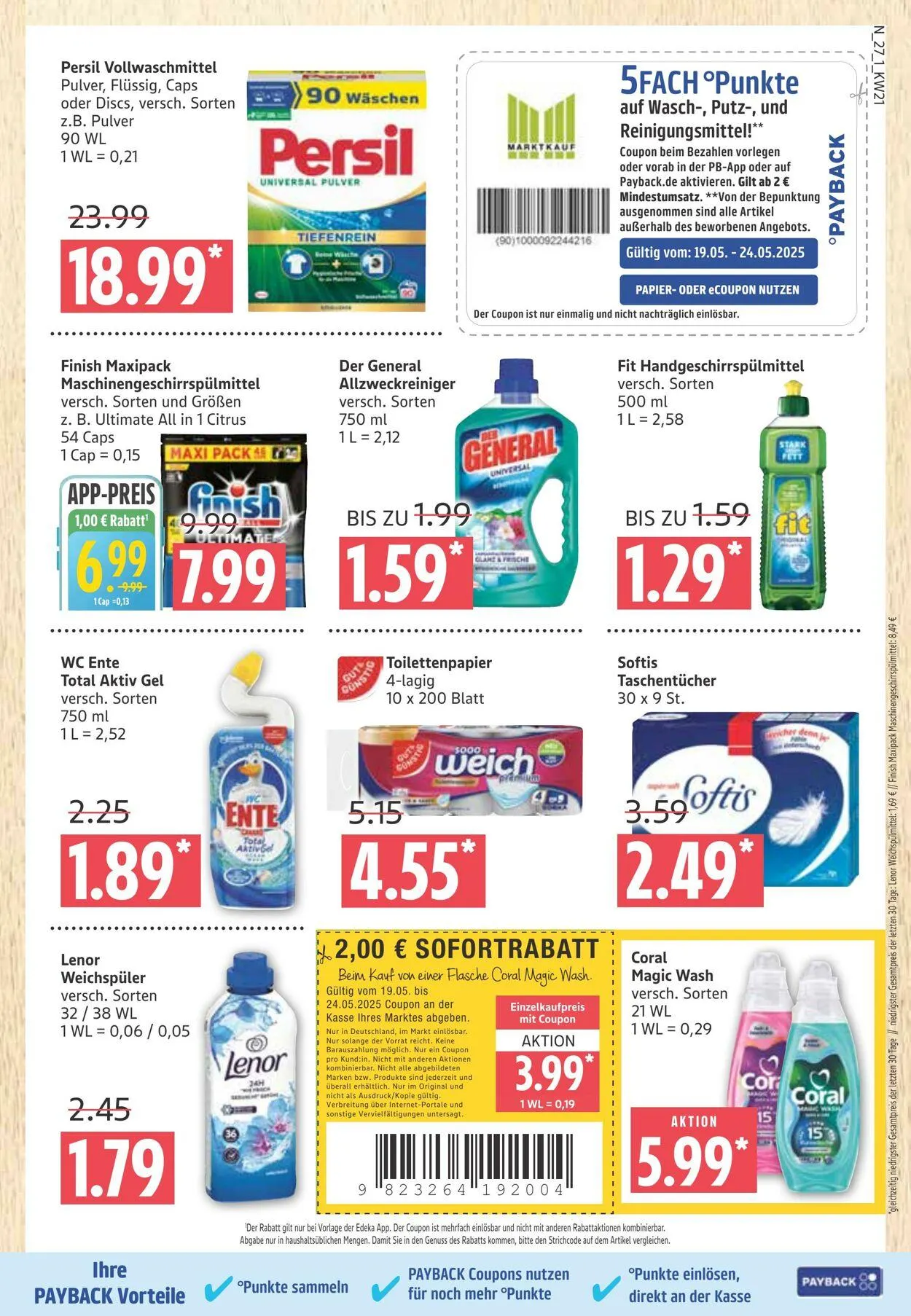 Marktkauf Aktueller Prospekt von 19. Mai bis 24. Mai 2025 - Prospekt seite 27
