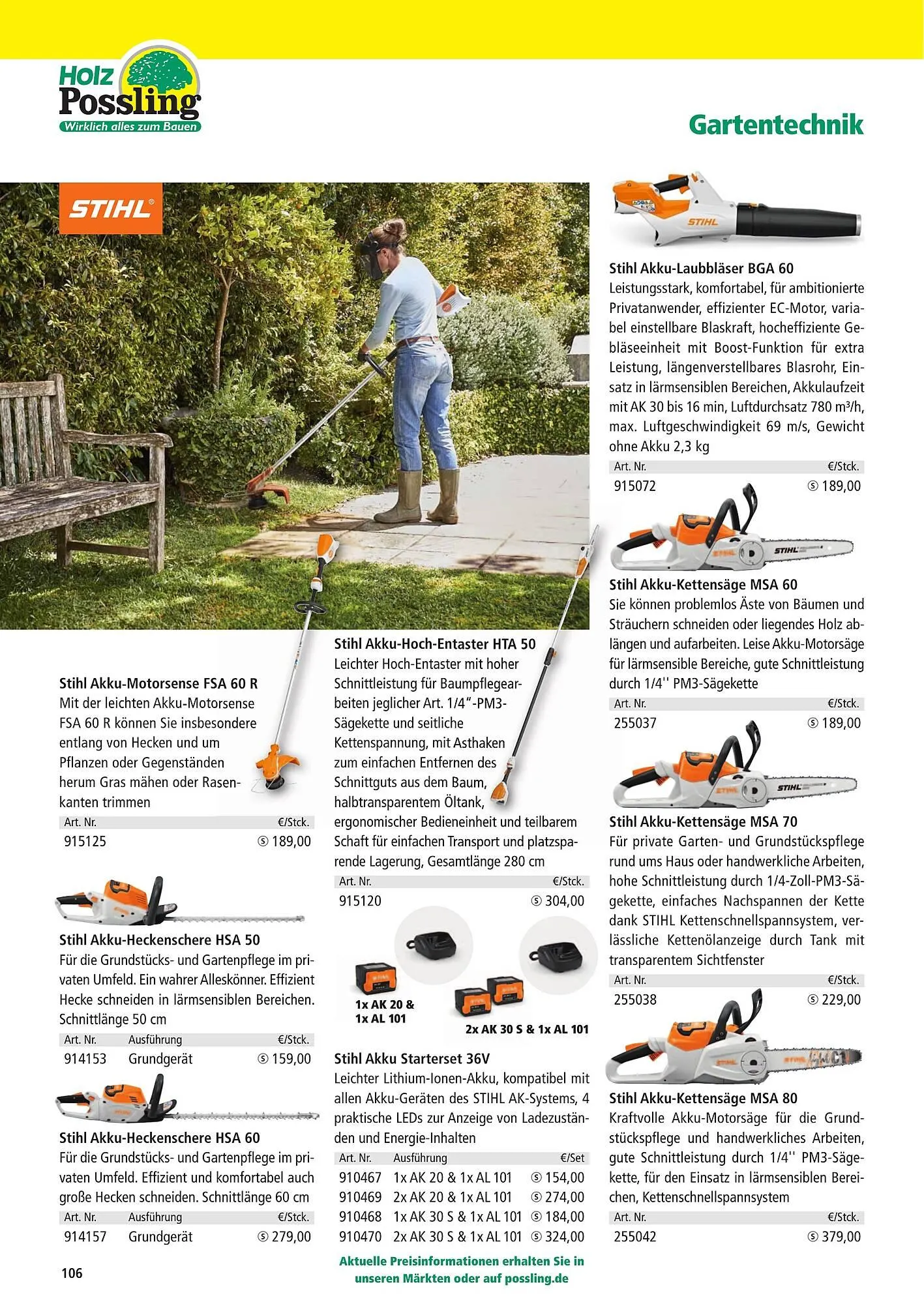 Holz Possling Prospekt von 1. April bis 31. Juli 2026 - Prospekt seite 106