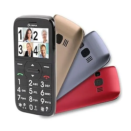 OLYMPIA Happy II Senioren Komfort Mobiltelefon mit 3 Wechsel-Covern