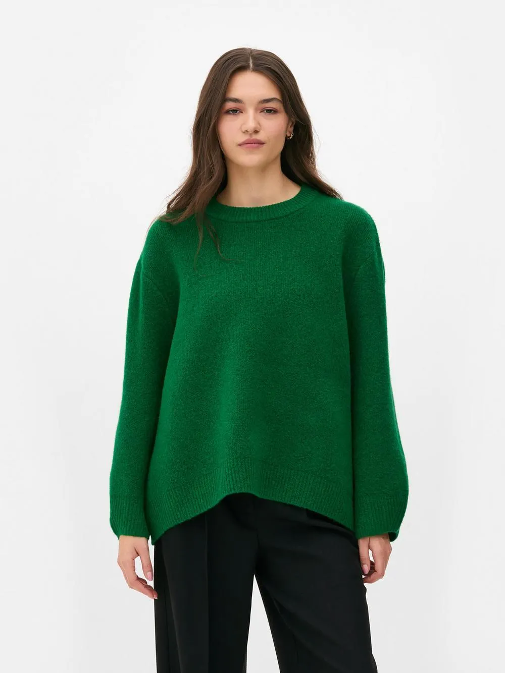 Oversize-Pullover mit Rundhalsausschnitt