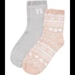 Flauschsocken Weihnachten 2er-Pack, Janina Basic, verschiedene Designs