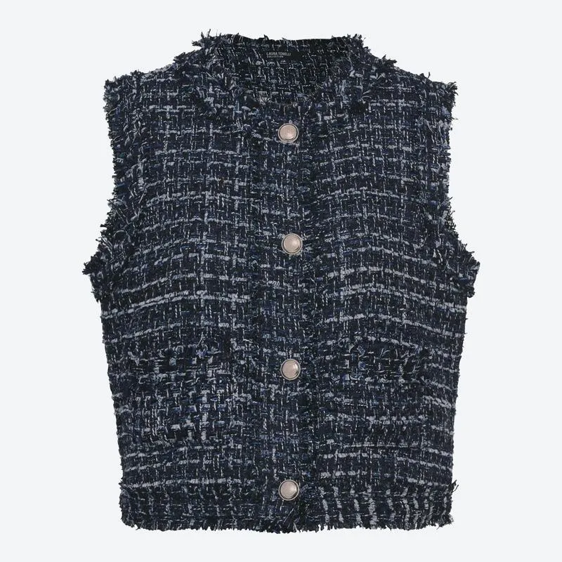 Damen-Indoor-Weste mit Knopfleiste