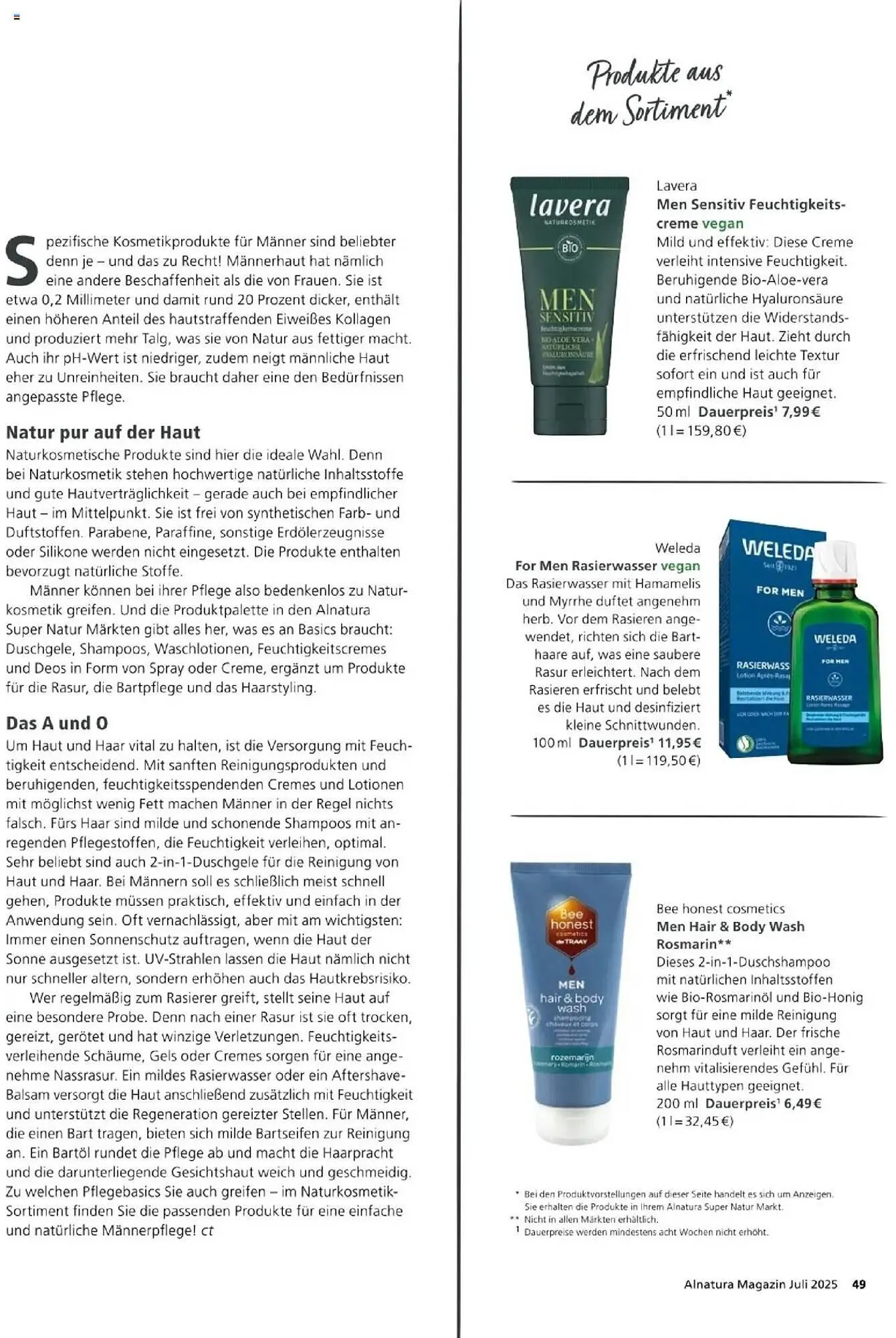 Alnatura Prospekt von 1. Juli bis 31. Juli 2025 - Prospekt seite 49