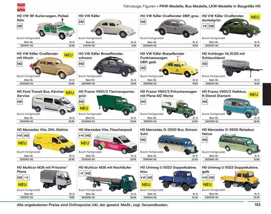 Modellbahn Katalog von 29. Oktober bis 31. Dezember 2025 - Prospekt seite 155