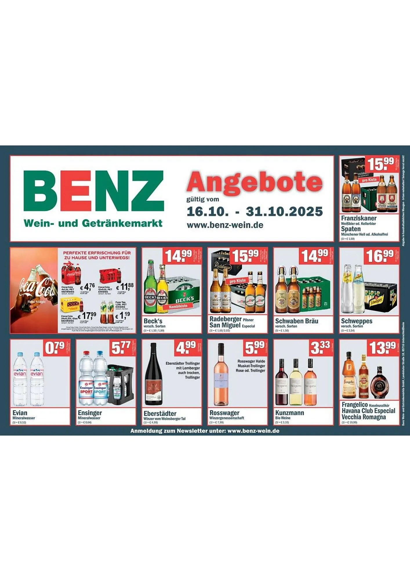 Benz Getränke Prospekt - 1