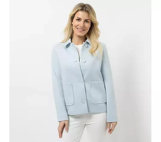 Wählen Sie Ihre Variante: STRANDFEIN Hemdjacke Knopfleiste aufgesetzte Taschen figurumspielend