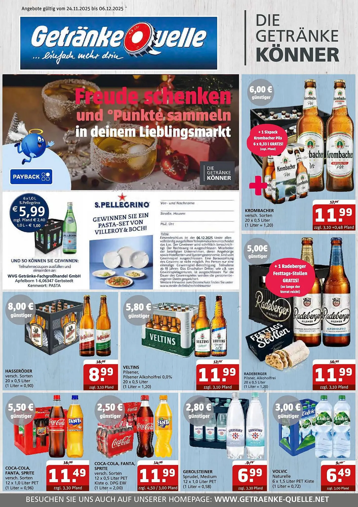 Getränke Quelle Prospekt von 23. November bis 6. Dezember 2025 - Prospekt seite 1