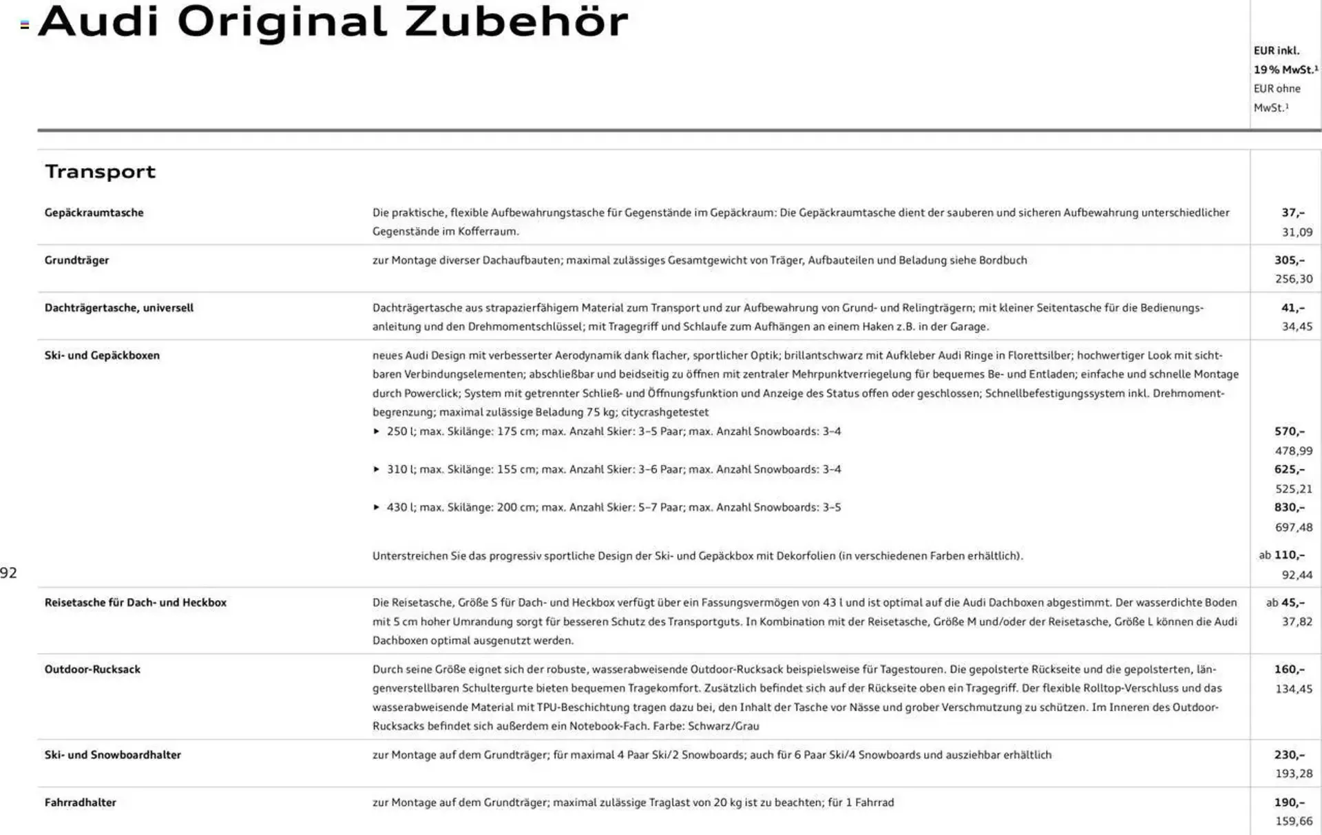 Audi Prospekt von 29. Januar bis 9. Januar 2026 - Prospekt seite 196