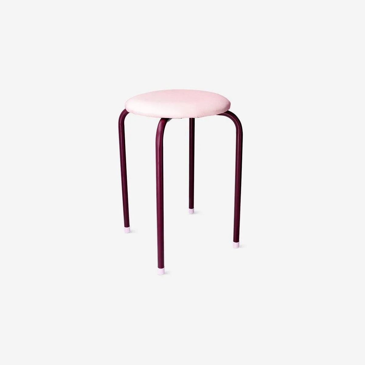 Pink and burgundy stool