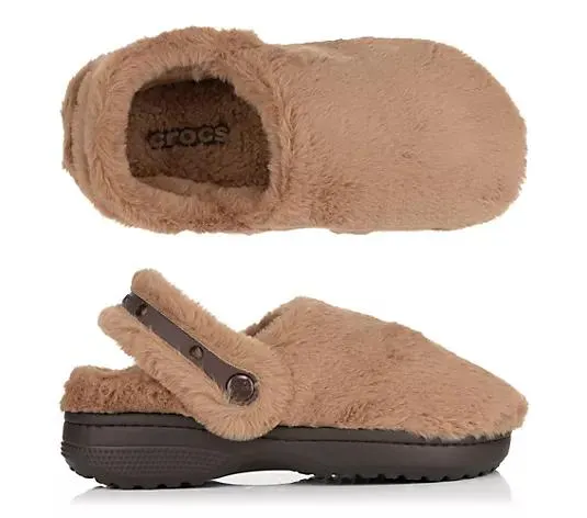 CROCS™ Unisex- Clog Classic Unfurgettable Kunstfell Fellultarleicht