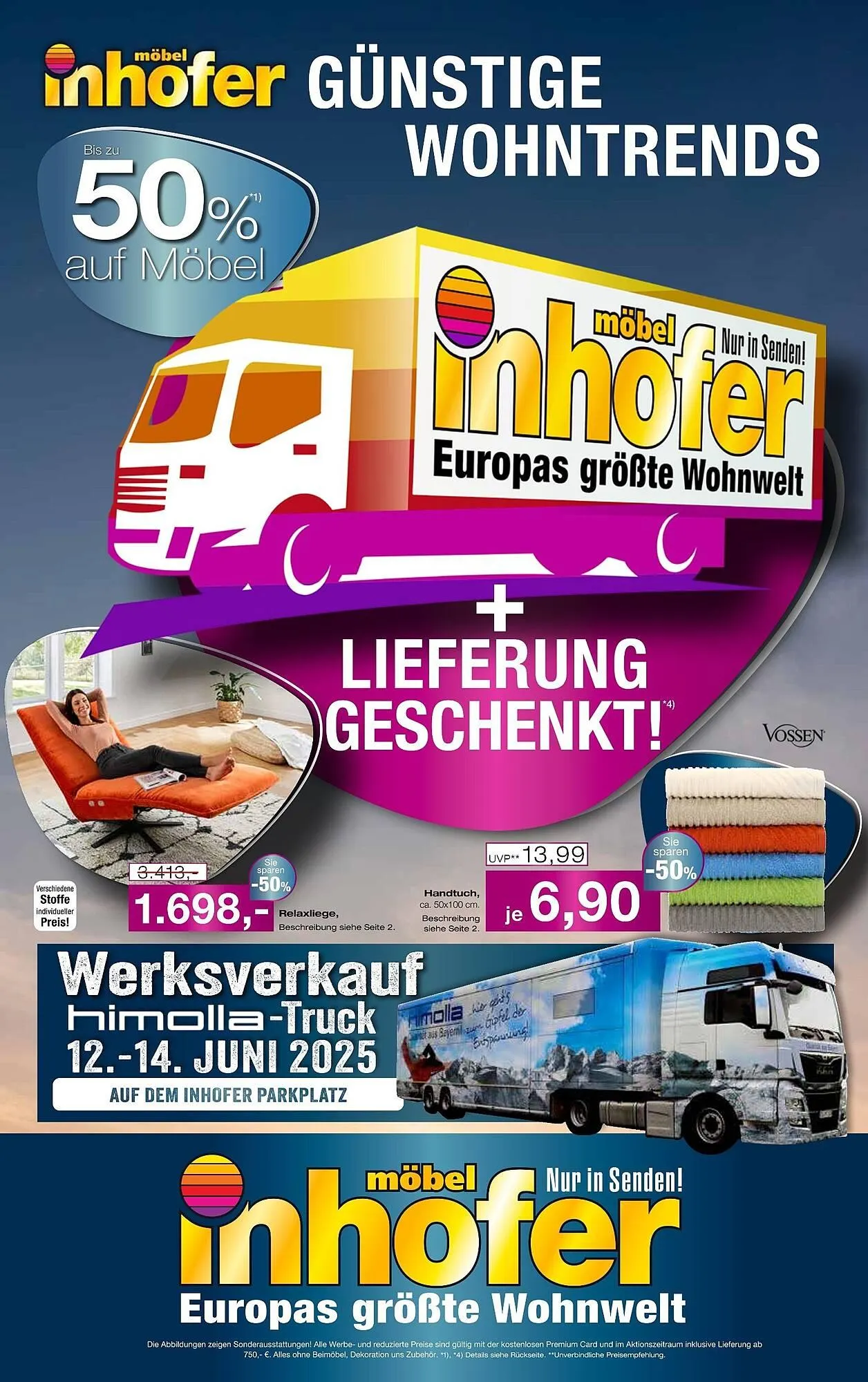 Möbel Inhofer Prospekt von 4. Juni bis 21. Juni 2025 - Prospekt seite 1
