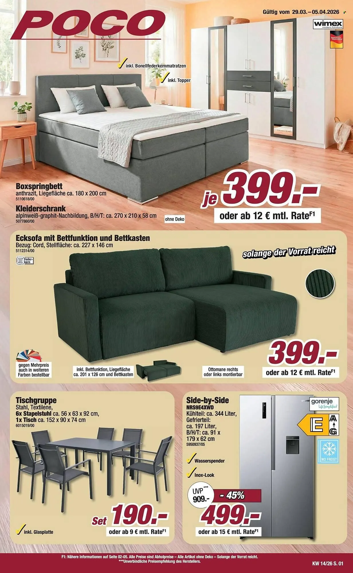 Poco Prospekt von 29. März bis 5. April 2026 - Prospekt seite 1