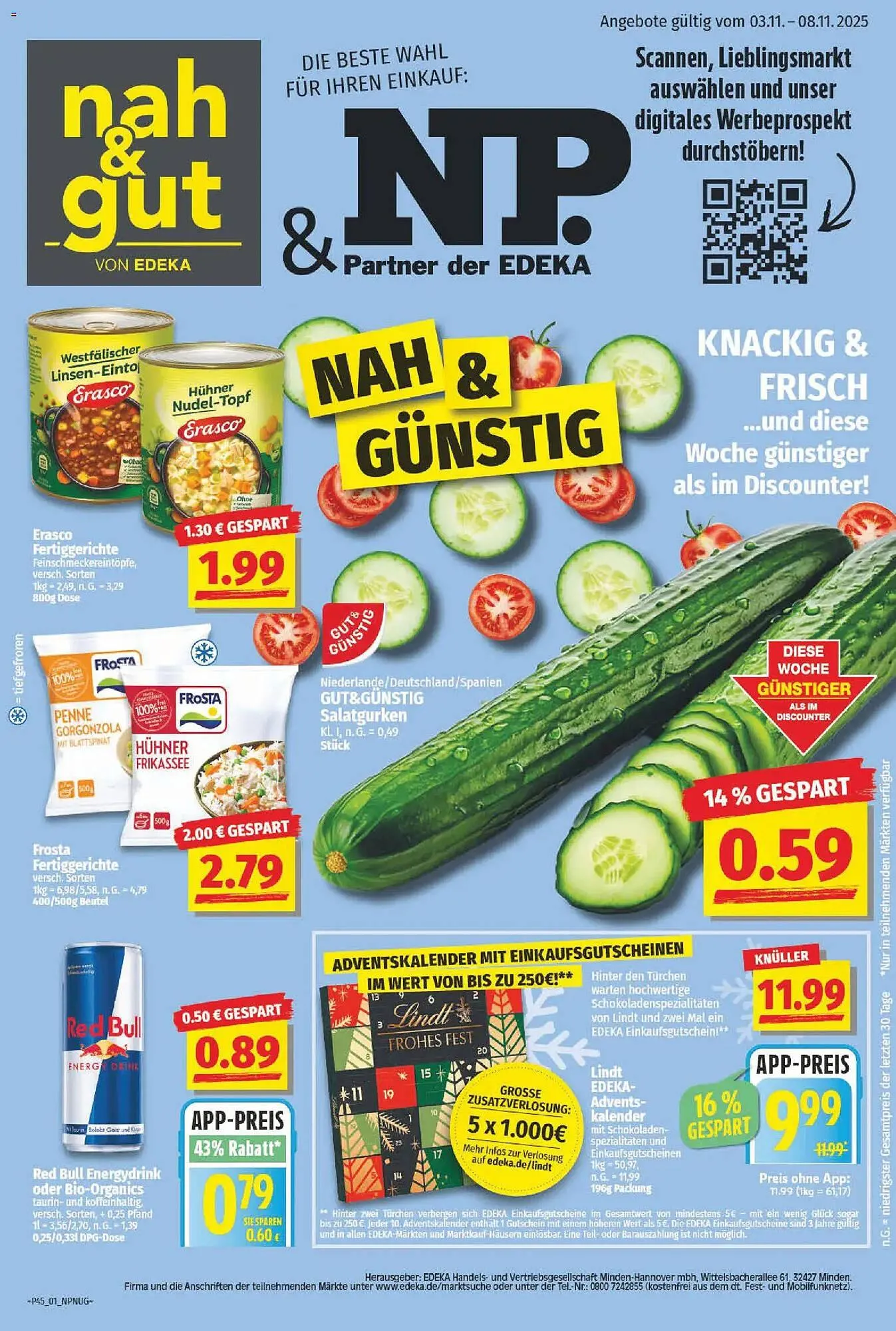 NP Discount Prospekt von 3. November bis 8. November 2025 - Prospekt seite 1