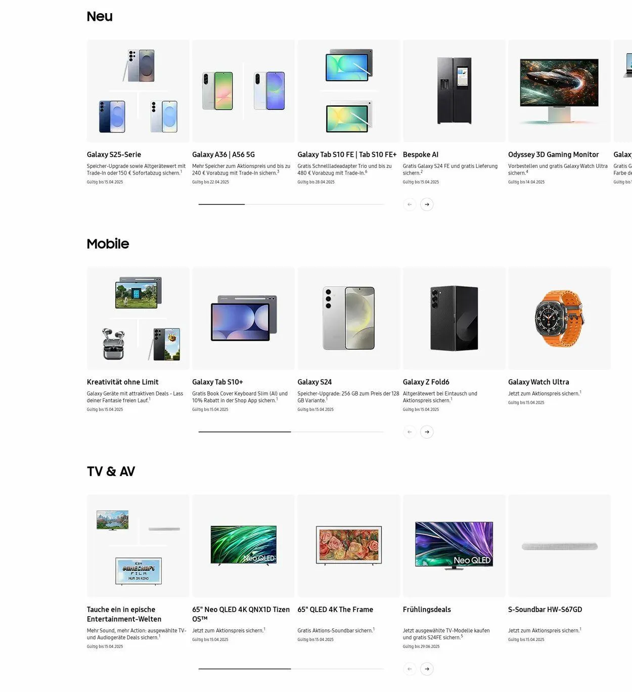 Samsung Aktueller Prospekt von 7. April bis 16. April 2025 - Prospekt seite 2