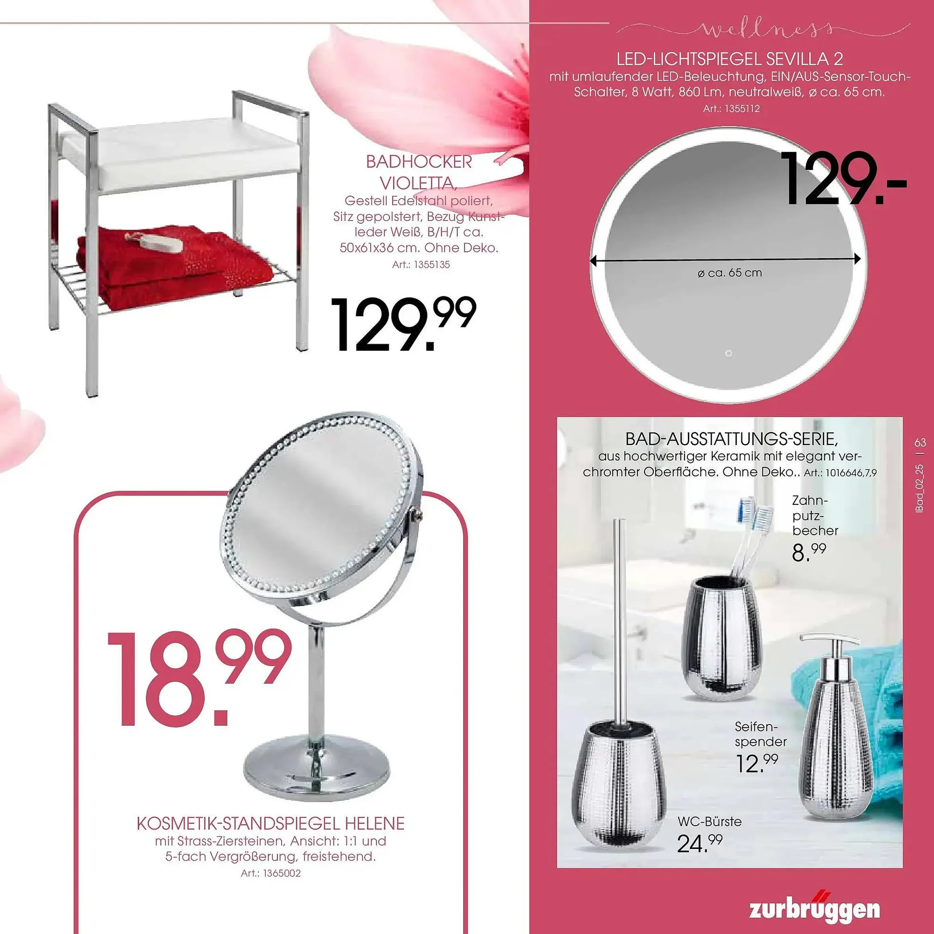 Zurbrüggen Prospekt von 9. Juni bis 31. Dezember 2025 - Prospekt seite 63