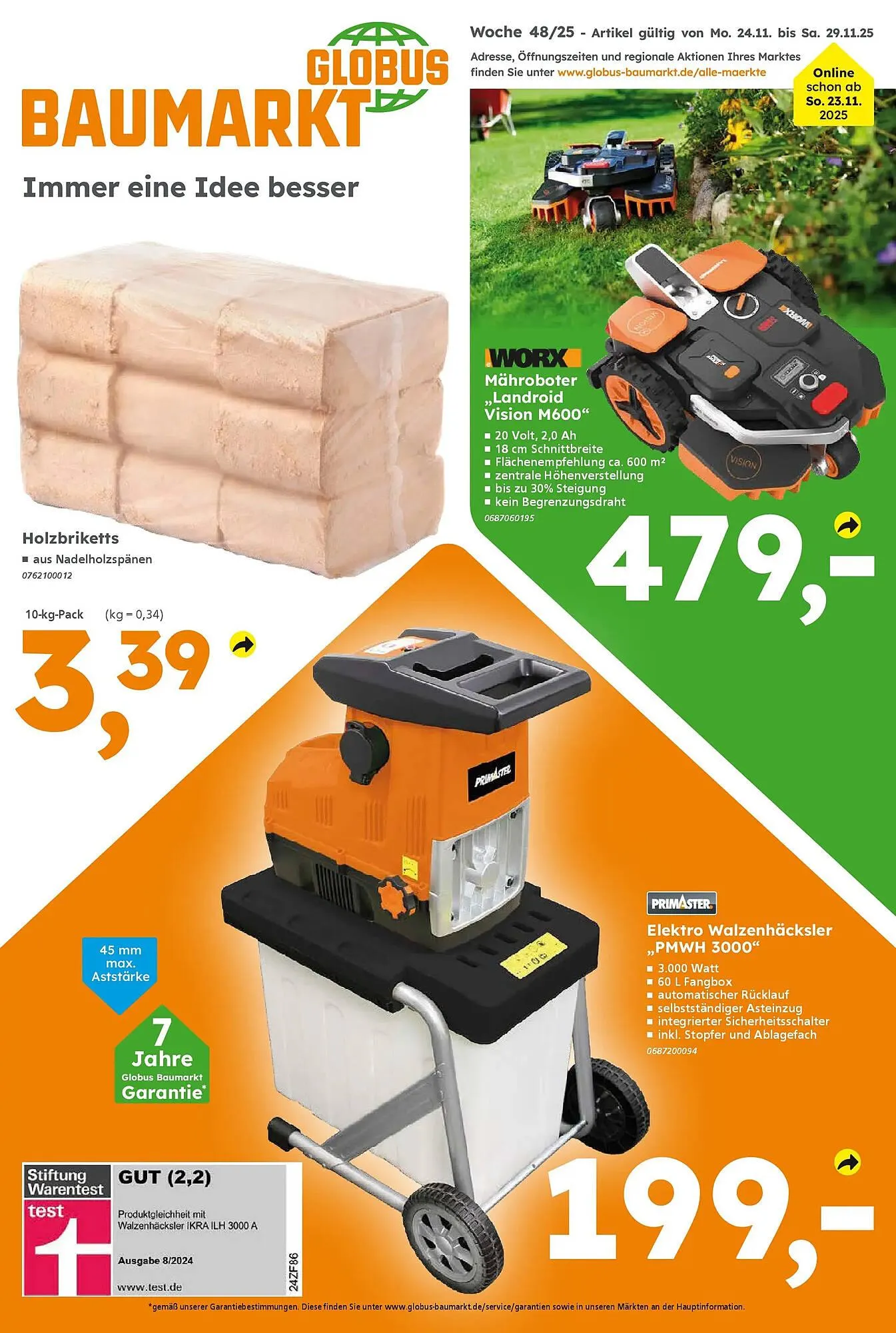 Globus Baumarkt Prospekt von 23. November bis 29. November 2025 - Prospekt seite 1