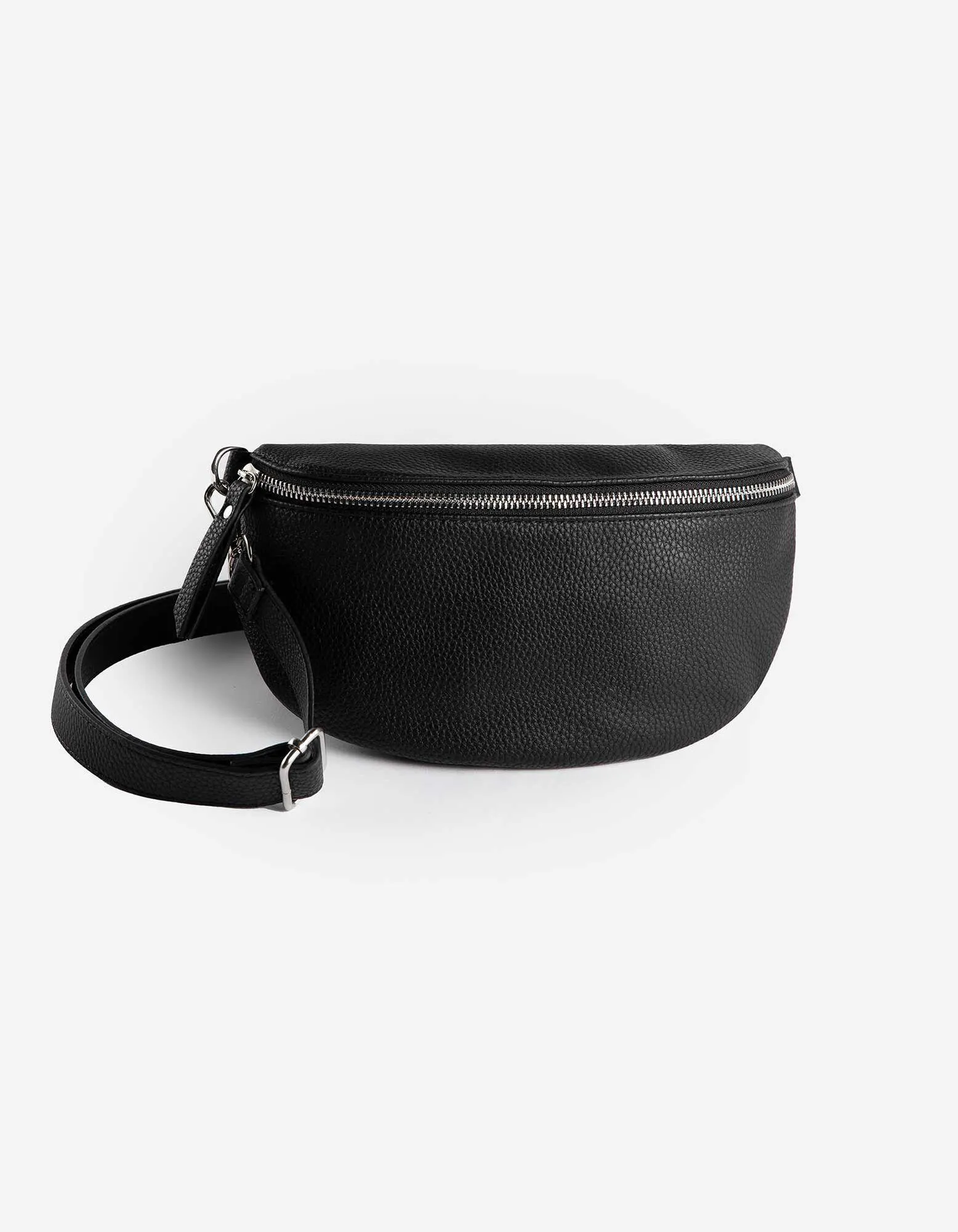 Bauchtasche - Lederoptik - schwarz