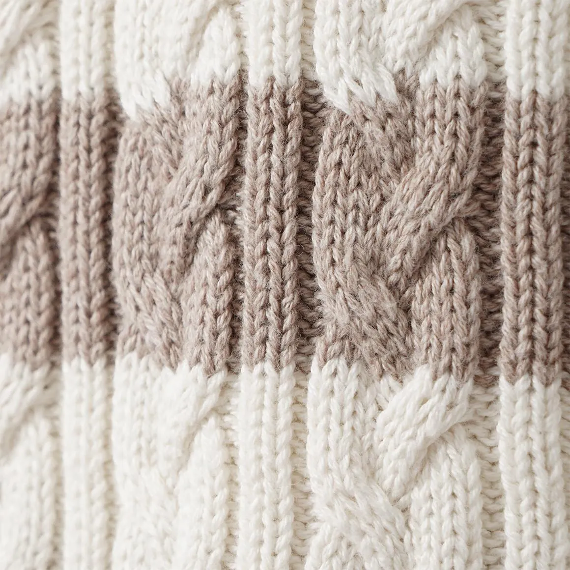 Baby Strick-Troyer mit Zopfmuster