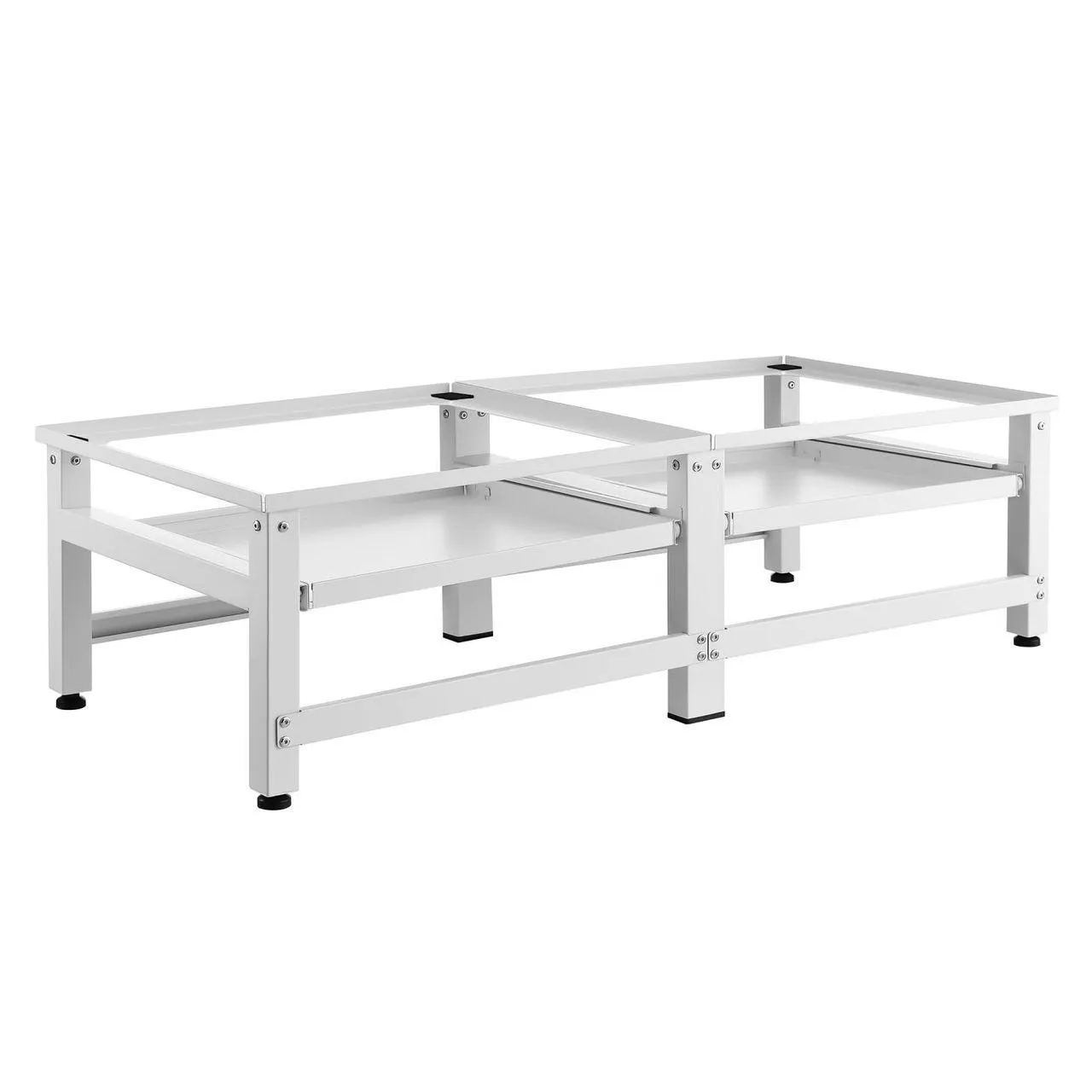 Waschmaschinen-Sockel 2-fach Bothel mit Ablagen 150 kg Weiß