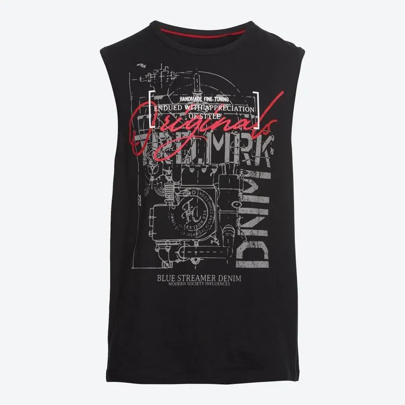 Herren-Muskelshirt mit Frontprint