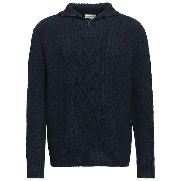 Herren Strickpullover mit Zopf-Muster
