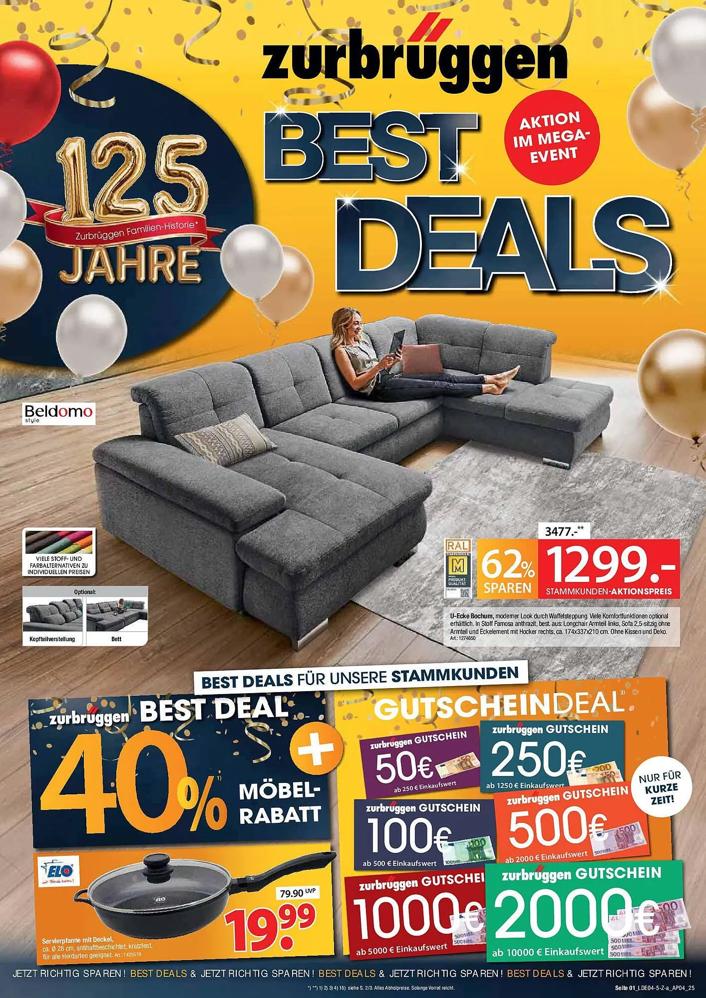 Zurbrüggen Prospekt von 28. März bis 12. April 2025 - Prospekt seite 1