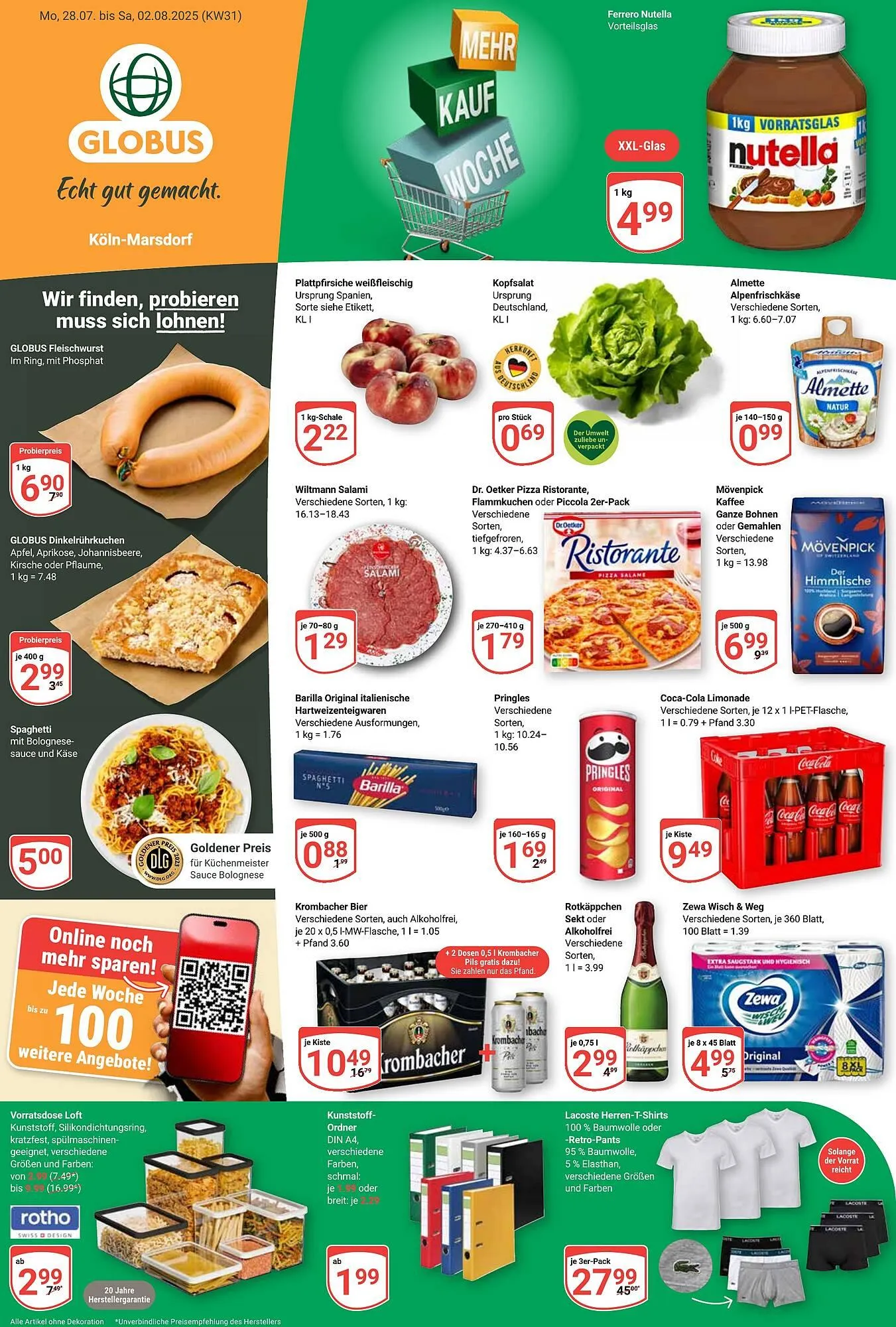 Globus Prospekt von 28. Juli bis 2. August 2025 - Prospekt seite 1