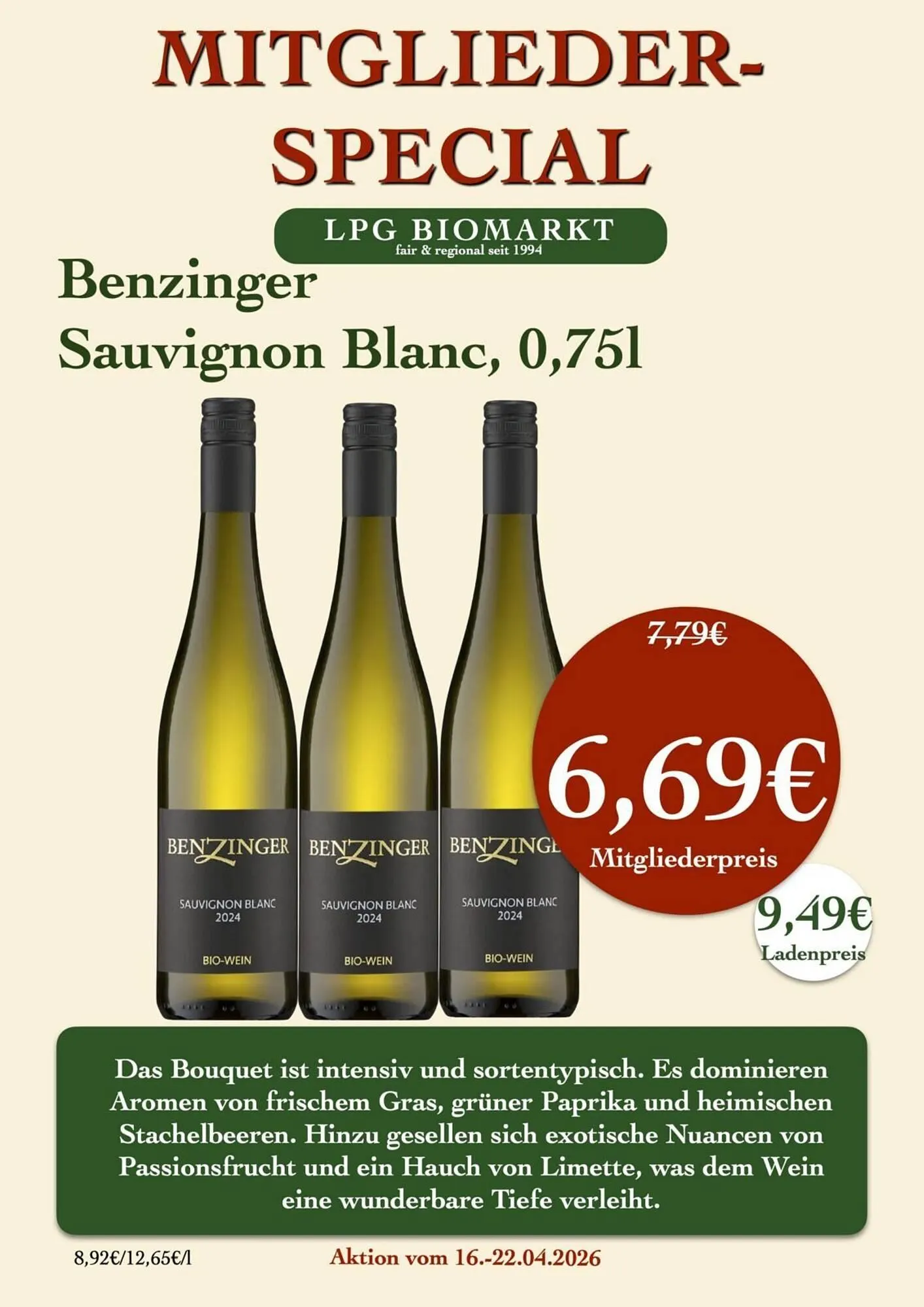 LPG Biomarkt Prospekt von 16. April bis 22. April 2026 - Prospekt seite 19
