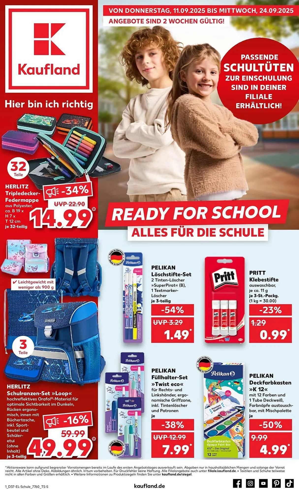 Kaufland Prospekt von 11. September bis 24. September 2025 - Prospekt seite 1