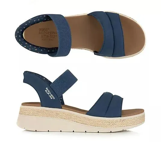 SKECHERS Damen-Sandale Bobs Sun Ray Materialmix Hands Free Slip-ins®