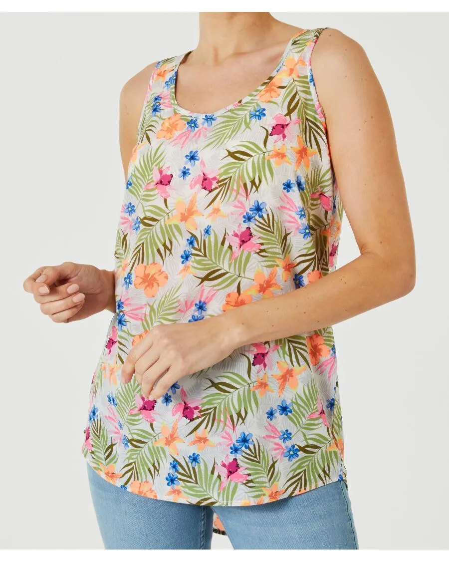 Blusentop mit Vokuhila-Saum Janina, Rundhalsausschnitt