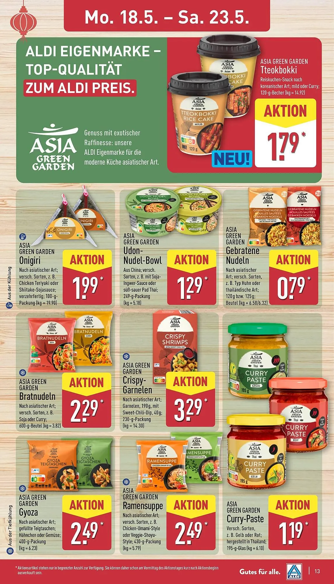 Aldi Nord Prospekt von 18. Mai bis 23. Mai 2026 - Prospekt seite 13