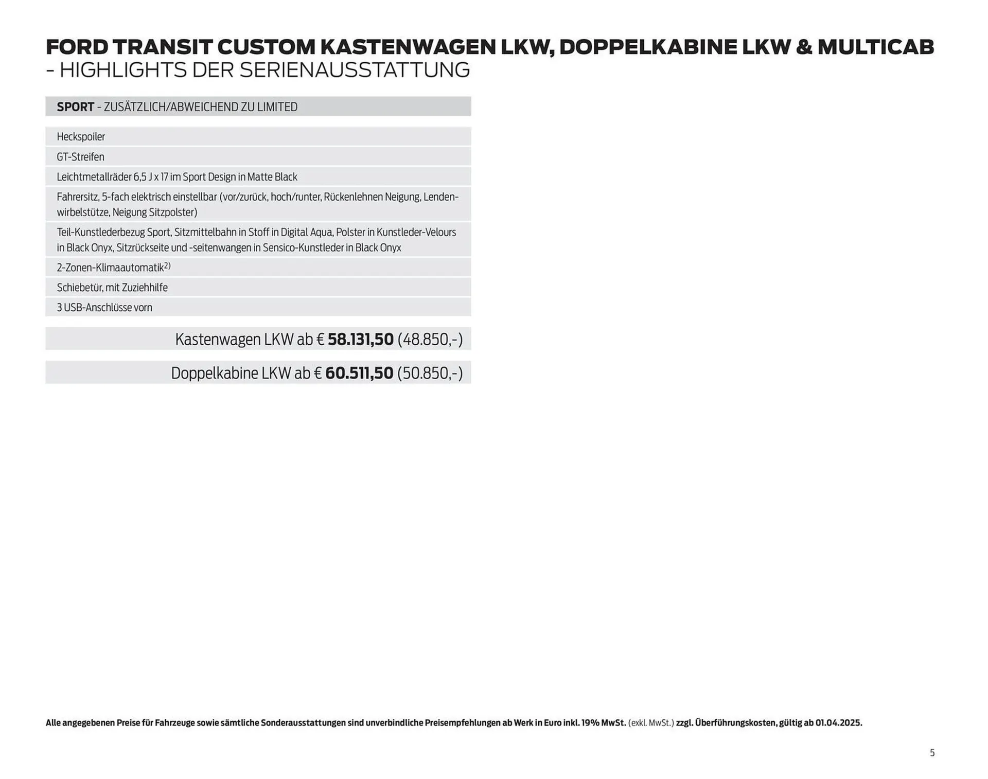 Ford Prospekt von 25. März bis 8. April 2026 - Prospekt seite 5