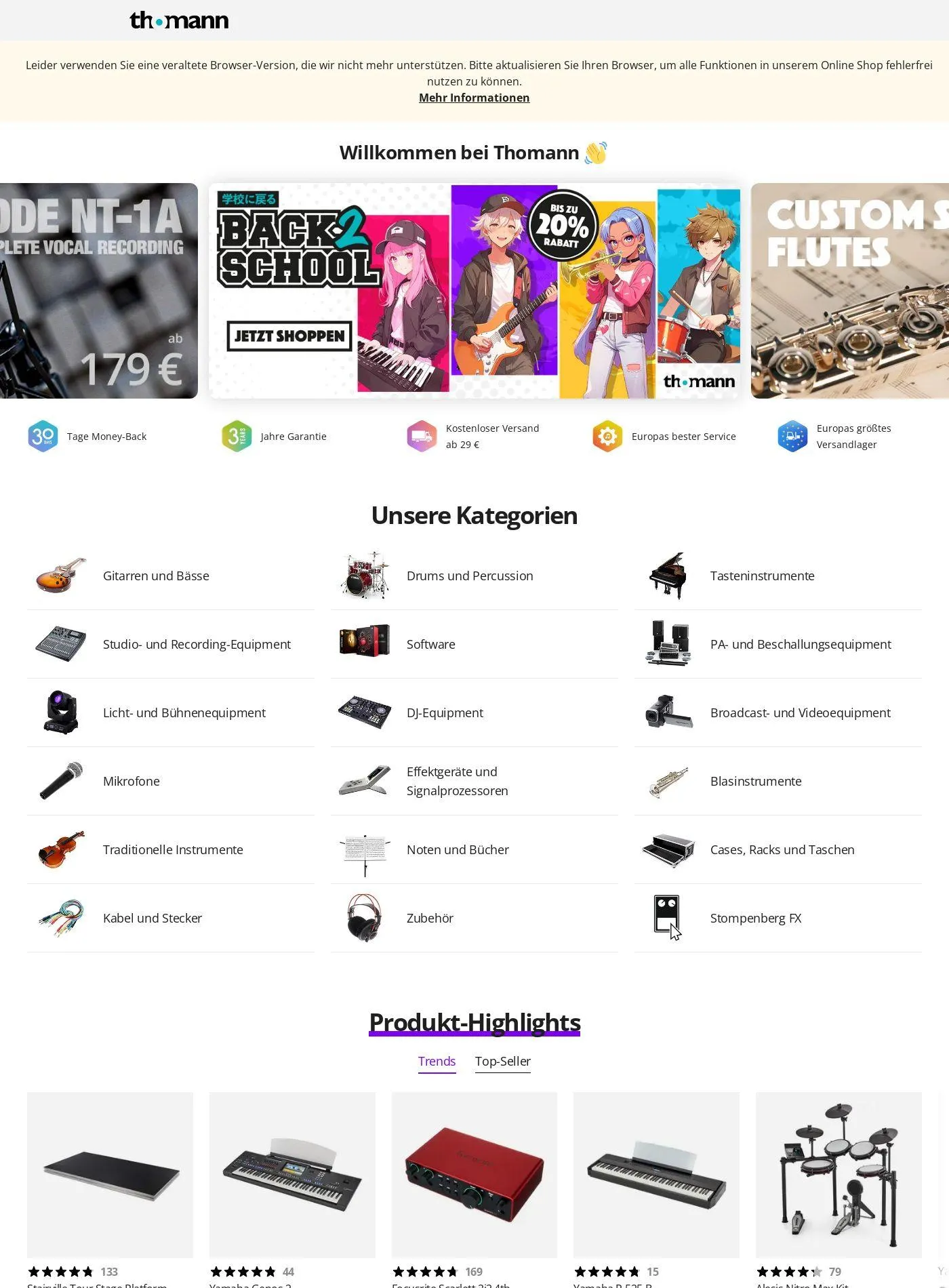 Thomann Aktueller Prospekt - 1