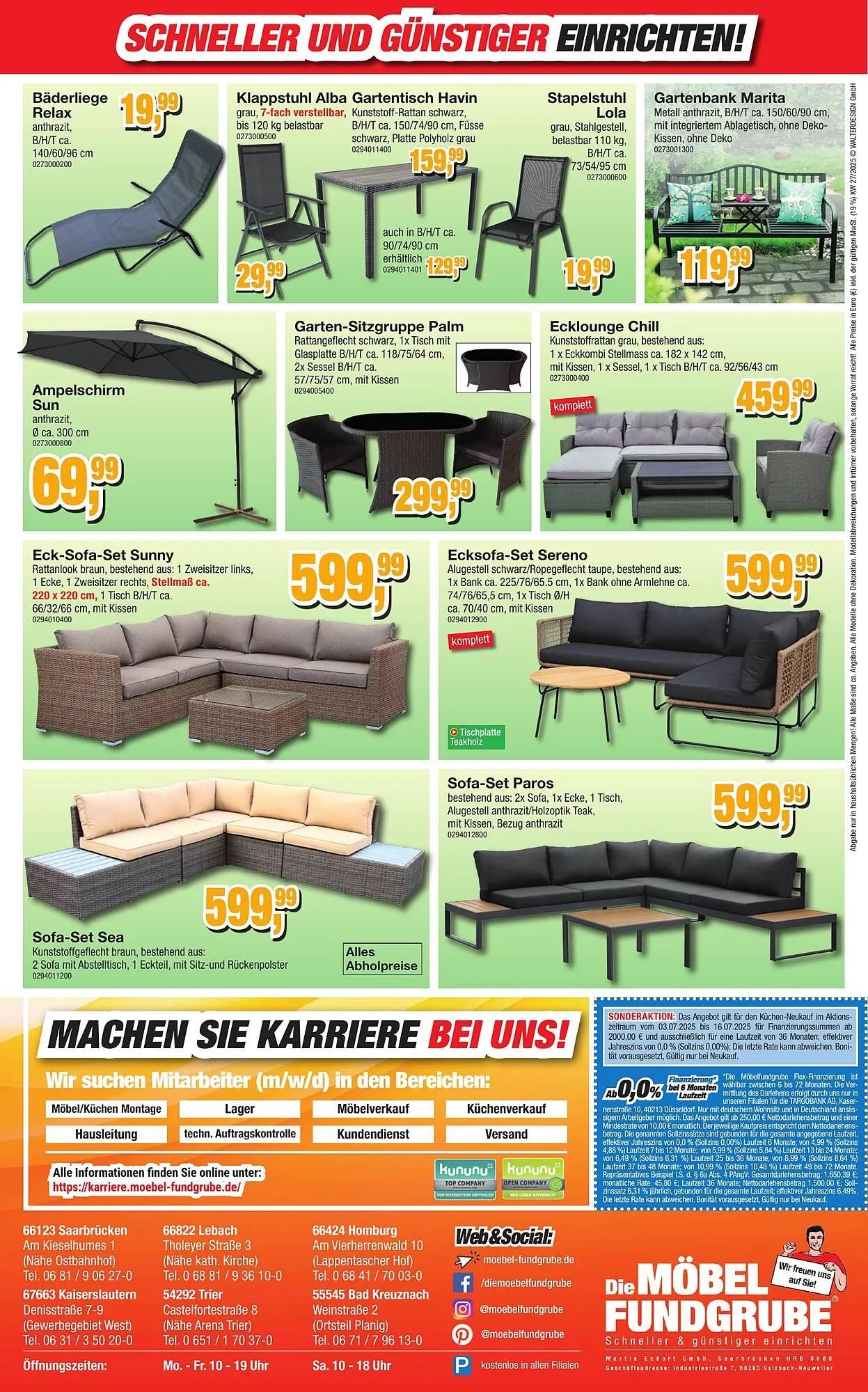 Möbelfundgrube Prospekt von 3. Juli bis 16. Juli 2025 - Prospekt seite 17