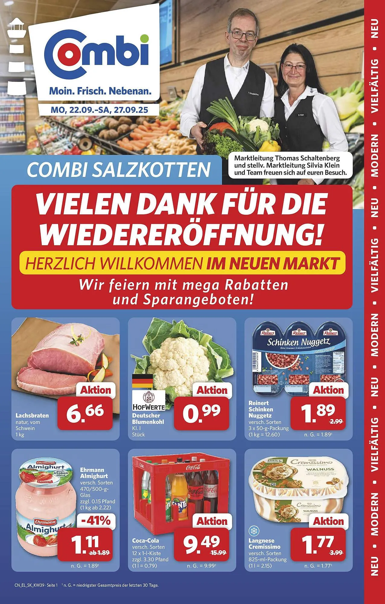 Combi Prospekt von 21. September bis 27. September 2025 - Prospekt seite 1