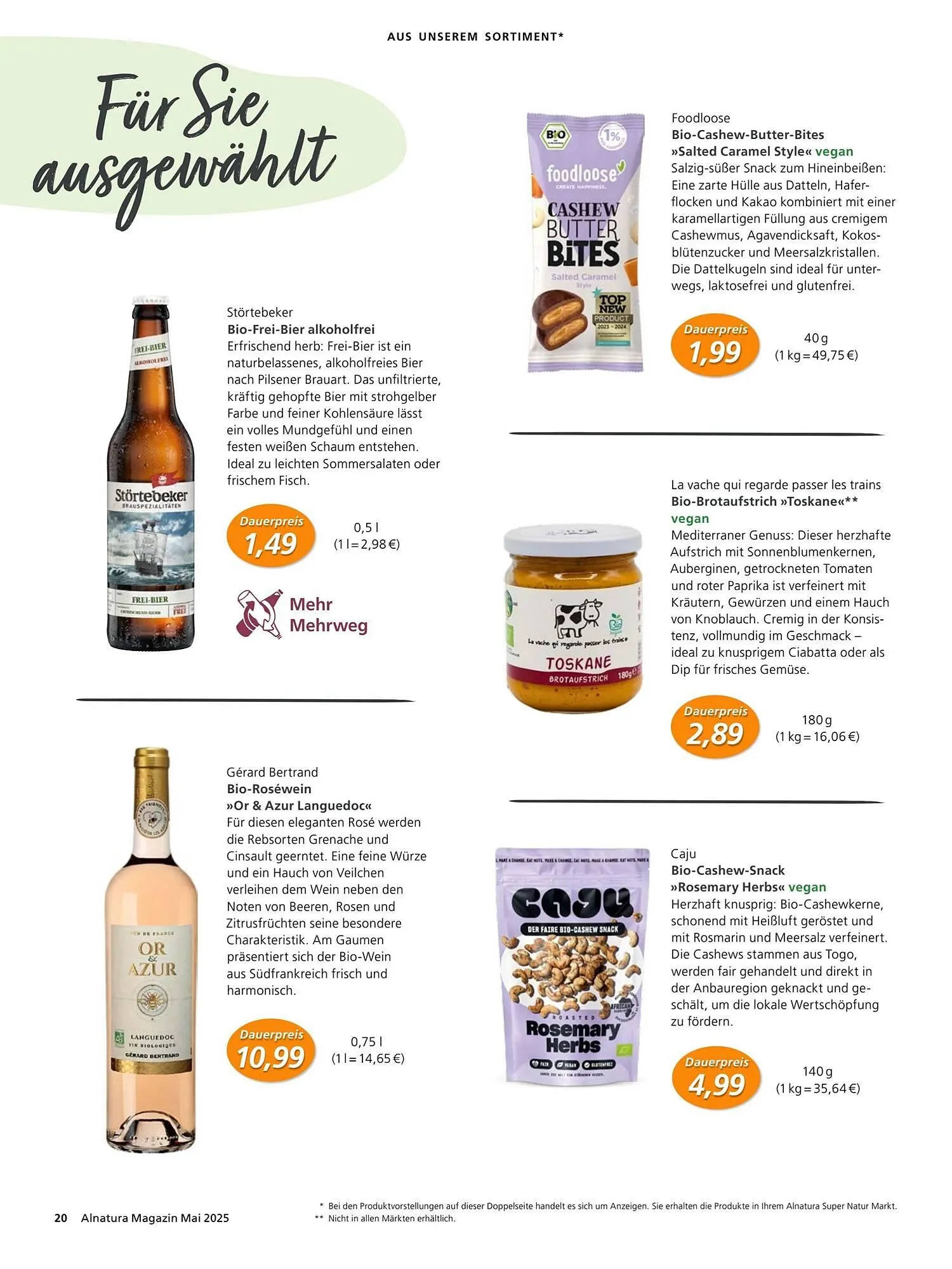 Alnatura Prospekt von 2. Mai bis 1. Juni 2025 - Prospekt seite 20