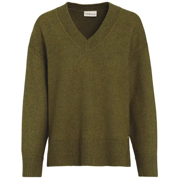 Damen Strickpullover mit V-Ausschnitt