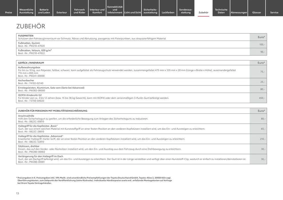 Toyota Prius Plug-in Hybrid von 7. Mai bis 7. Mai 2025 - Prospekt seite 13