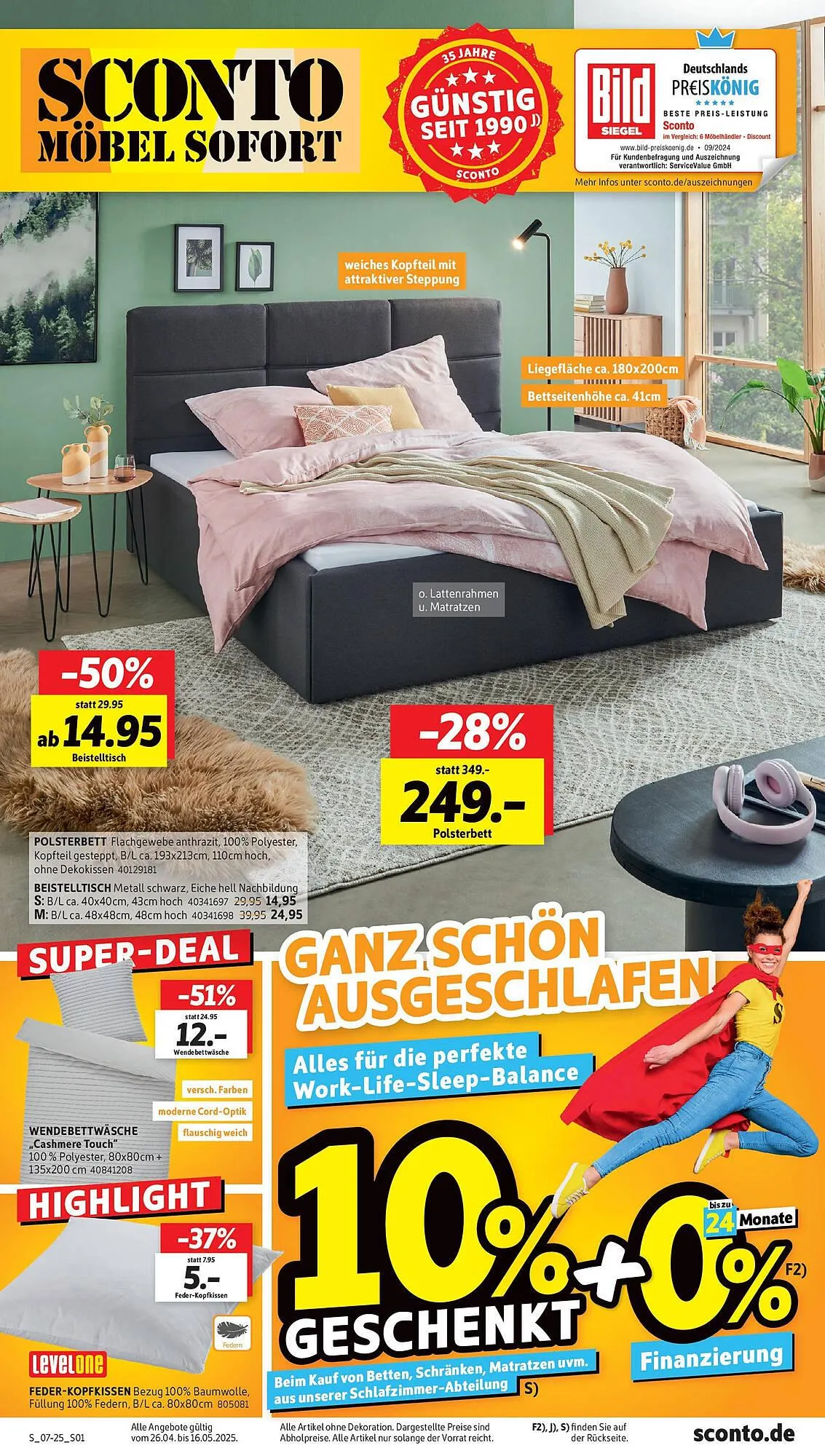 SCONTO Prospekt von 25. April bis 16. Mai 2025 - Prospekt seite 1