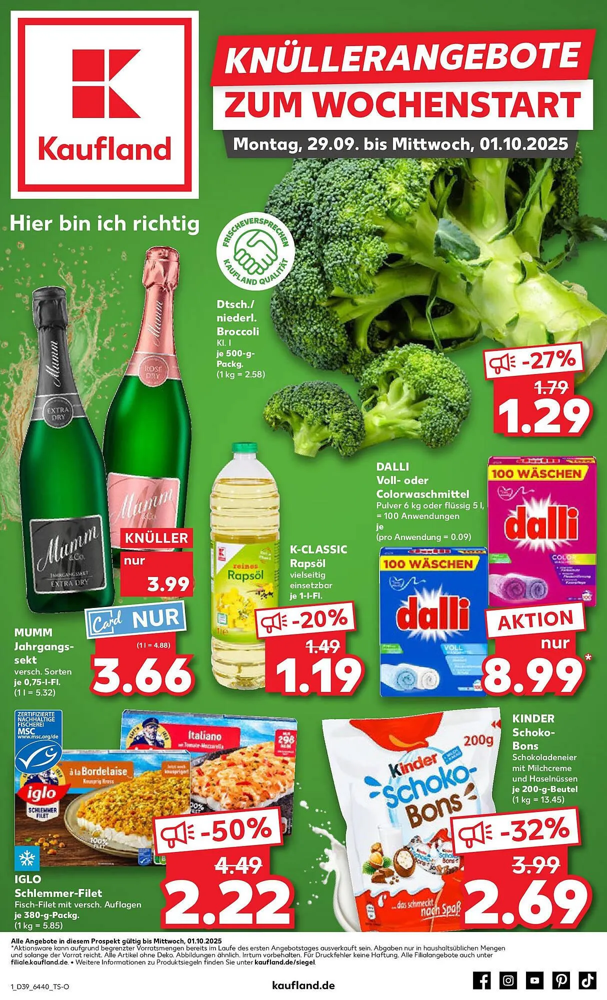 Kaufland Prospekt von 28. September bis 1. Oktober 2025 - Prospekt seite 1